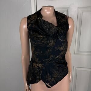 Vivienne Westwood Women's Shirt 38 XS Asymmetrical Cotton Corset style Zip C4-7